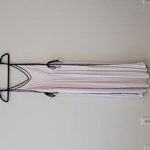 Victoria's Secret White Black Velvet Strap Slip